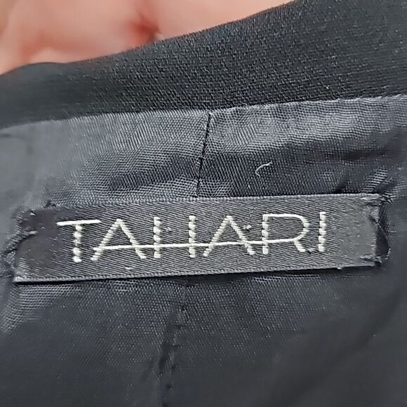 Tahari Double Breasted Dress Jacket Trench Coat,‎ Black, Size 8 - Picture 10 of 10